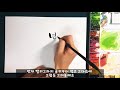 1일1캘리그라피 연꽃 쉽게 그리는 방법 수묵일러스트