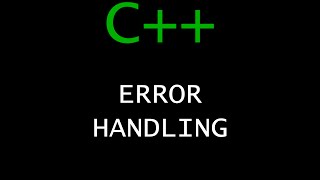 C++ Programming Tutorial 65 - Error Handling