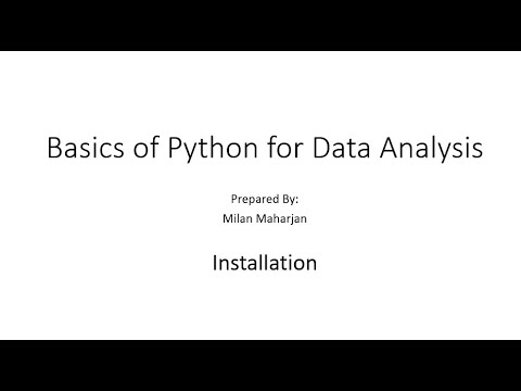 Video 3: Installation | | Basics Of Python For Data Analysis - YouTube