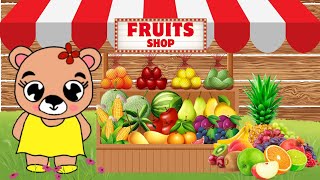 Fruits name in english/Learning fruits/Kids vocabulary/English educational video