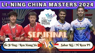 SUPERB BAREZ !! SABAR / REZA VS HE JT / REN XY SEMIFINAL CHINA MASTERS 2024 @mnosfam304 #sports