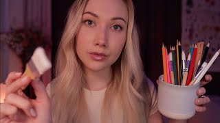 ASMR You’re My Art Canvas | Impersonal Attention, Sketching, Brushing On Your Face ✏️🎨