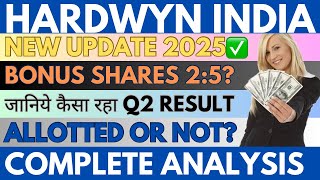 Hardwyn India Ltd Company Big Bonus Update.