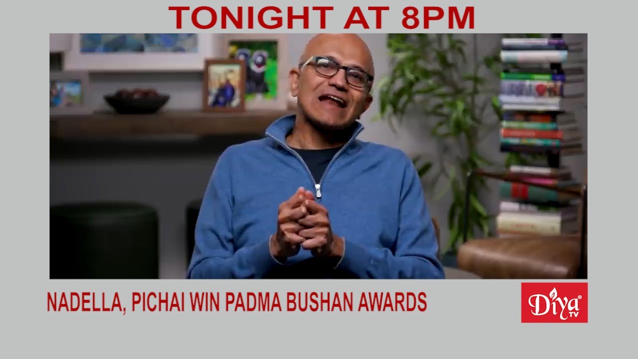 Nadella, Pichai Win Padma Bushan Awards | Diya TV News - YouTube