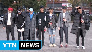 [★영상] 비투비, 컴백 앞두고 깜짝 등장…'비주얼 폭발' (뮤직뱅크 출근길) / YTN (Yes! Top News)