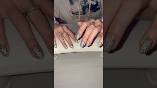 Watch me Work: GLASS BIRTHDAY NAILS 🎀🪩💓✨ #trendingnails #diamondnails #glassnails #clearnails