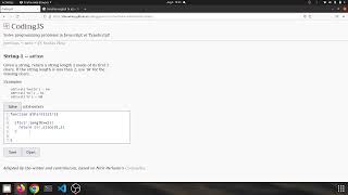 String 1 atFirst Javascript solution
