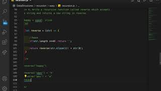 reverse string recursively in javascript