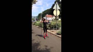 Roller Ski Skating RSC-610 CARBON by barnett in action