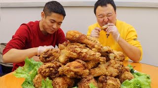 This is the best fried chicken I have ever tasted. The skin is crispy and the meat is tender.