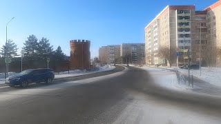 Костанай  прогулка по городу на автобусе маршрут 18