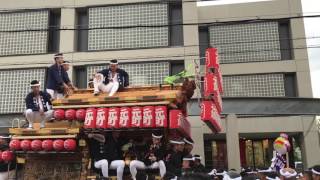 堺市鳳地区宵宮灯入れ曳行 濱寺元町→石橋 詰め合い