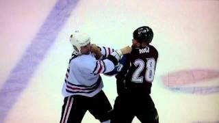 Blackhawks fight: Scott vs Koci
