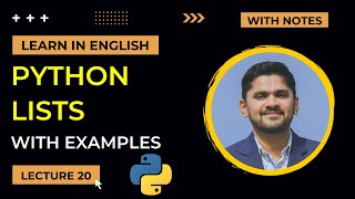 20. Python Lists Tutorial with 20+ Examples | Python Tutorial for Beginners | Amit Thinks