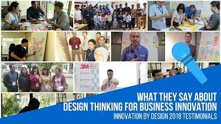What they say about Design Thinking for business innovation (Innovation by Design)