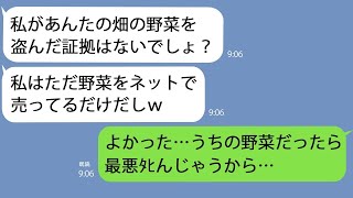 【LINE】ウチの畑から盗んだ野菜をメ○カリで売って稼ぐ泥ママ友｢盗んだ証拠ないでしょ？｣→でもDQN女には購入者から苦情が殺到してｗ【総集編】