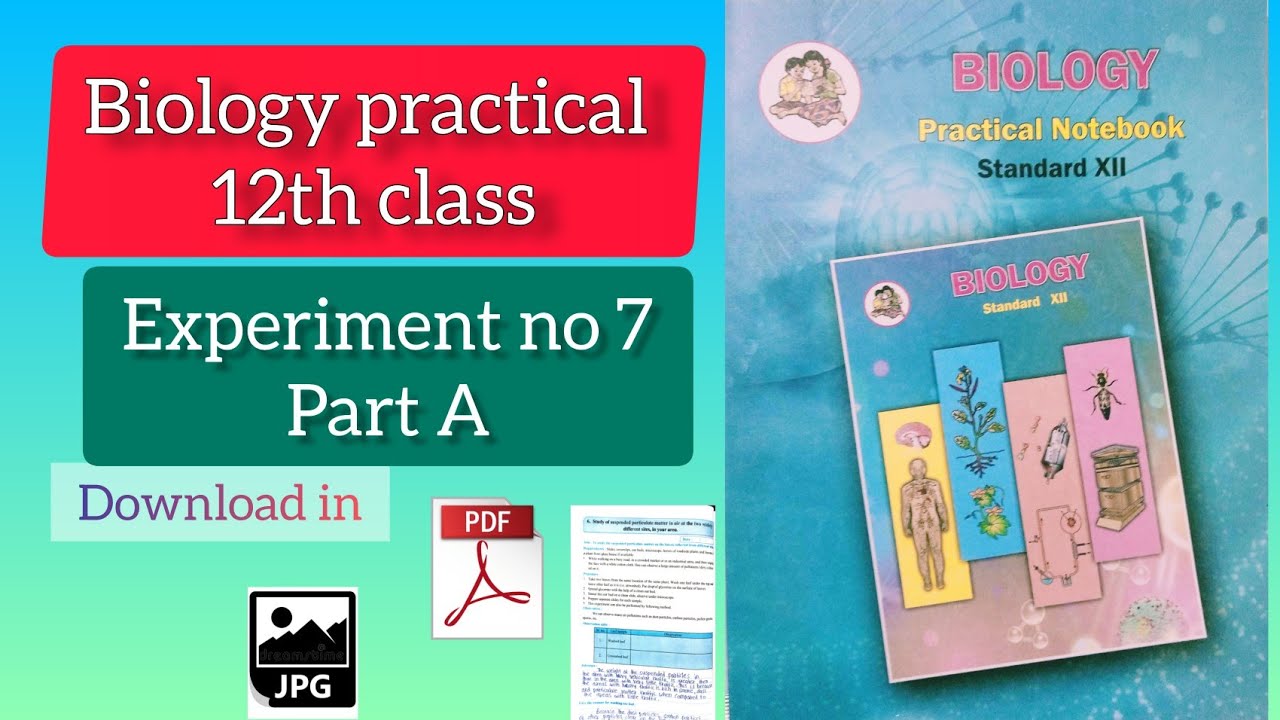 12th Biology Practical Book Answers Experiment 7 Part A Download In Pdf ...