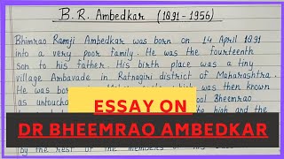 Dr Bheemrao Ambedkar Biography/ Essay on Dr Bheemrao Ambedkar/ Dr B R Ambedkar jayanti essay