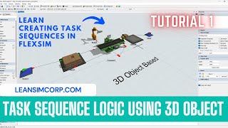 Task Sequences In Flexsim Using 3D Object | Load Unload Flexsim Simulation Tutorial | Part 1
