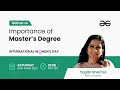 Importance of Masters Degree | Yogita Sharma | GeeksforGeeks