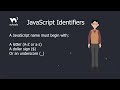 JavaScript Syntax - Part 6 - Identifiers - #w3schools #javascript #programming