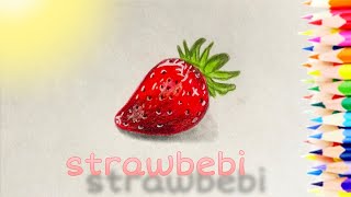 How to draw Strawberry Easy for kids