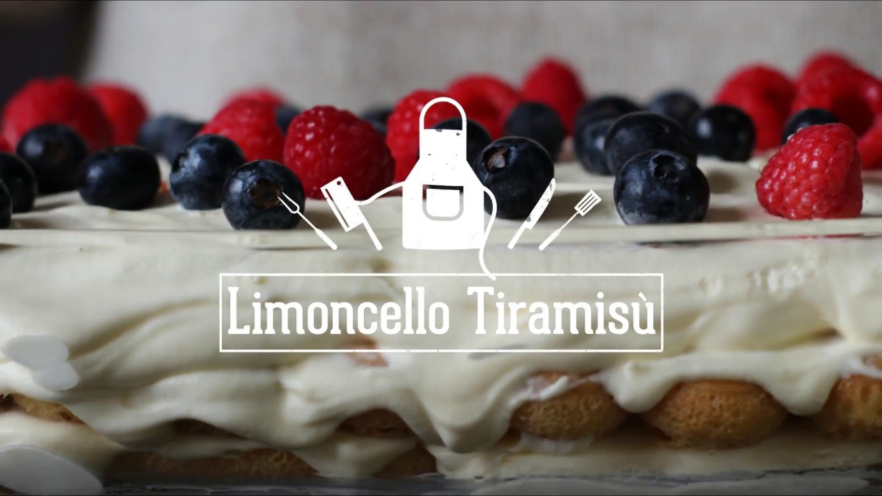 Limoncello Tiramisù With Raspberries And Blueberries - YouTube