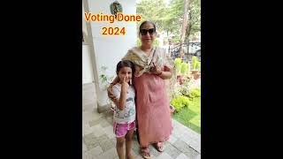 Voting 2024. Dhriti is excited for voting process and love to show her finger but no ink 😁