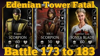 Edenian Tower Fatal 173 to 183 | MK Fatal Edenian Tower Boss 180