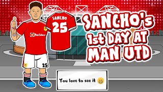 🔴Sancho's 1st Day at Man Utd!🔴 (Jadon Sancho Transfer Training First Day)