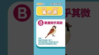 跟小尼學日語#3【雀の涙】【不気味】｜日文學習｜TKB日文｜#shorts