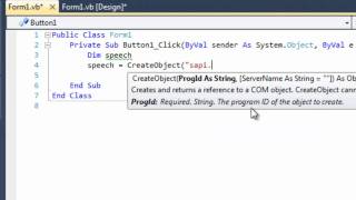 Visual Basic Text to Speech