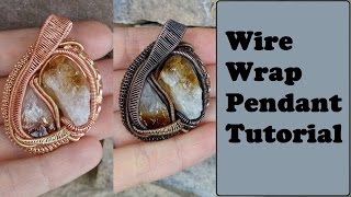 Heady/Heddy Style Wire Wrapped Pendant Tutorial, Rough Stones/Crystals