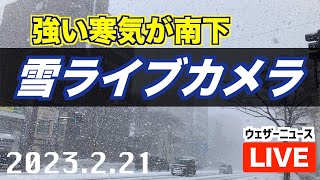 【雪実況ライブカメラ】強い寒気が南下 北日本の日本海側中心に大雪や吹雪に注意／2023年2月21日(火)