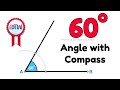 60 degree angle || how to construct 60 degree angle by compass