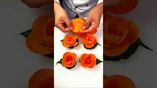 Hiasan Bunga Mawar Dari Wortel🥕❗❗#short #viral #amazing #wortel #carrot #tutorial#subscribe#garnish