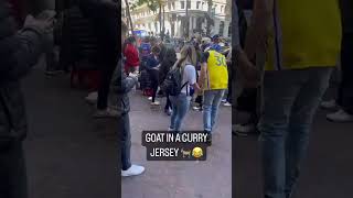 A GOAT in a Curry Jersey🤣🤣 #shorts