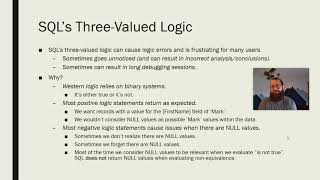 Intro to the SQL NULL (Lecture)