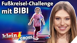 Springt 6-Jährige schneller als YouTube-Star Bibi? Fußkreisel-Challenge | Klein gegen Groß