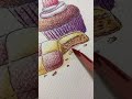 🧁🍪 イラスト イラストメイキング 色鉛筆 色鉛筆イラスト お菓子 スイーツ