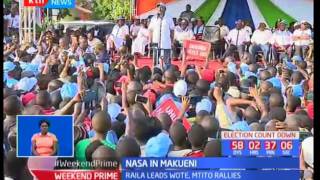 NASA presidential aspirant Raila Odinga leads his co-principals in campaigns in Makueni