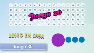 Bingo 80 Bolas en Casa | Juego 20 | Bingo Casero Online