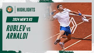 Rublev vs Arnaldi Round 3 Highlights | Roland-Garros 2024