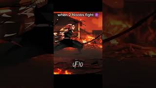 When 2 Noobs fight in ROBLOX Saitama Battlegrounds