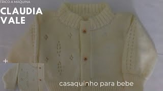 trico a maquina casaquinho para bebe  parte 1