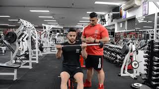 كيرل حديد جالس وسط  Sitting Barbell Curl