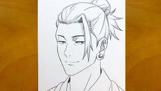 Anime Sketch | How to Draw Geto Suguru from Jujutsu Kaisen | Full Drawing Process