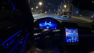 2022 Mercedes S Class S500 POV DRIVING ( DUBAI Night-Drive ) - 429hp V6