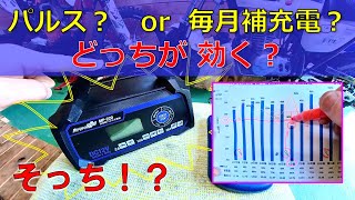 【パルス充電 or 毎月 どっちが効く？】好調なバッテリーCCA値もその要因はパルス？それとも毎月補充電？どっちなん！？