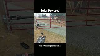 Automatic gate #solar #diy #satisfying #automatic #farm